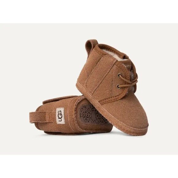 UGG Baby Neumel Slipper Boots in Chestnut Brown Size 4 (12-18mo) - Picture 1 of 12